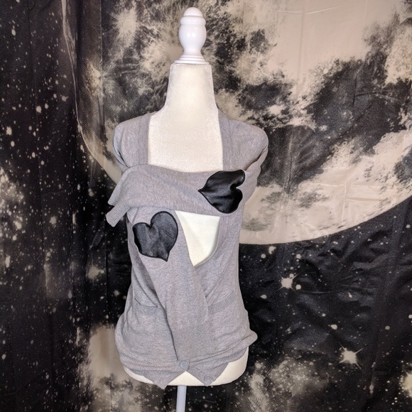 Xhilaration Sweaters - Heart Elbow Patches in Black Xhilaration Cardigan